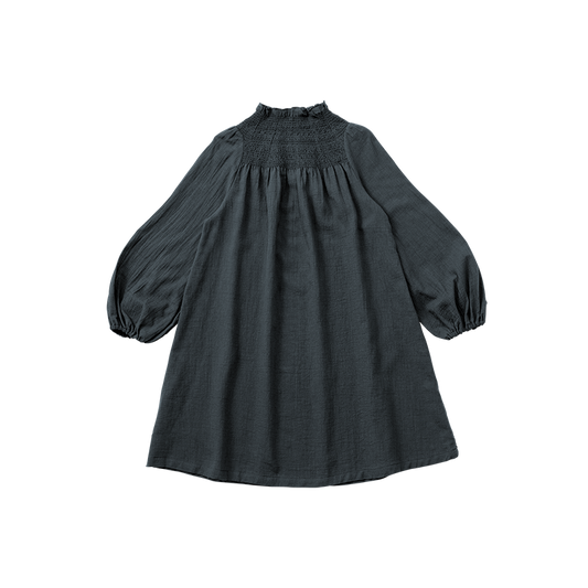 Size 100-120: dress 3 shirring navy