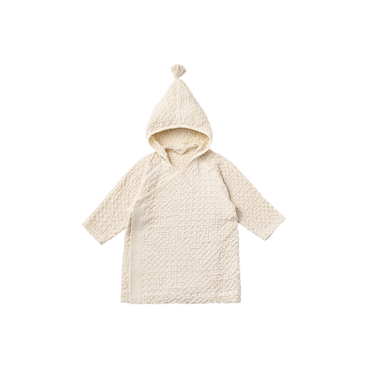 hooded bathrobe 1 ivory